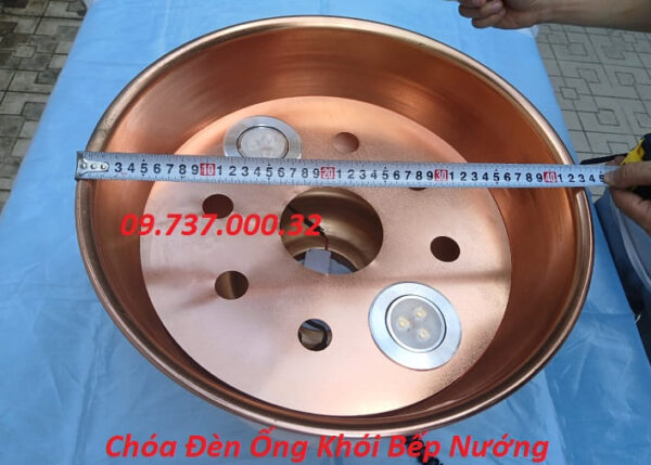 Chao đèn tròn ống hút khói, chụp đèn trang trí màu đồng bếp nướng BBQ - Ảnh 5