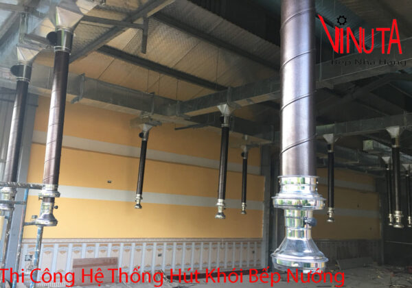 mua ống Hút khói màu cafe kèm chao đèn bếp nướng than hoa hút khói dương - Ảnh 15