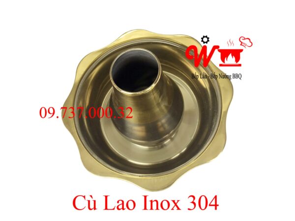 Lẩu cù lao inox 304 màu vàng hình cánh hoa, nồi lẩu cá dân ích, nồi lẩu bằng than - Ảnh 5