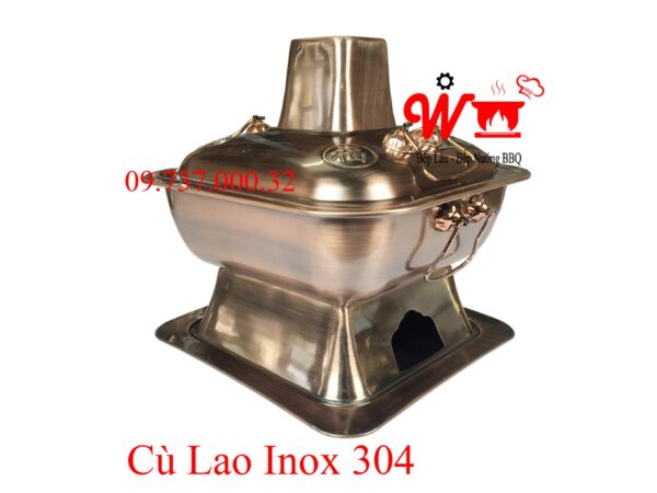 Nồi nấu lẩu cù lao inox 304, lẩu cá dân ích, nồi nấu lẩu bằng than - Ảnh 7