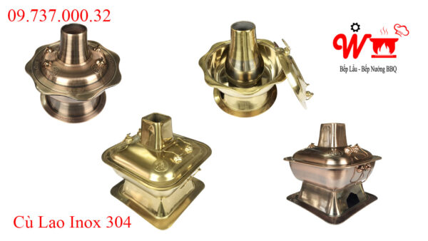 Cù lao inox 304, lẩu cá dân ích, nồi nấu lẩu bằng than, giá nồi lẩu cù lao inox