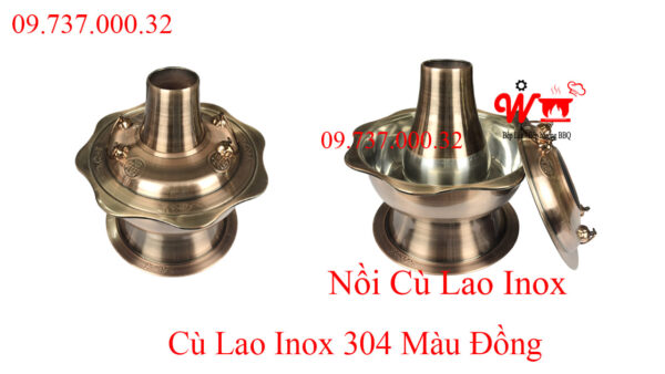 Nồi nấu lẩu cù lao inox 304, lẩu cá dân ích, nồi nấu lẩu bằng than - Ảnh 17