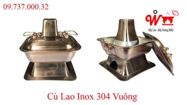 Nồi nấu lẩu cù lao inox 304, lẩu cá dân ích, nồi nấu lẩu bằng than - Ảnh 10