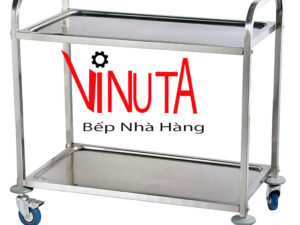 mua xe đẩy inox 2 tầng dùng cho nhà hàng, khách sạn, bệnh viện, phòng khám
