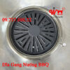 Đĩa Gang Nướng BBQ, Vỉ, Khay, Chảo bếp nướng than tròn tại bàn BBQ