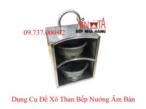 Hộp để xô than bếp nướng than hoa bbq hàn quốc, giỏ đựng bát than