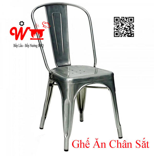 Ghế sắt có tựa lưng, sơn tĩnh điện có nhiều màu, xanh, đỏ, vàng, đen, trắng, nâu đất, ghi...đẹp, bền - Ảnh 4