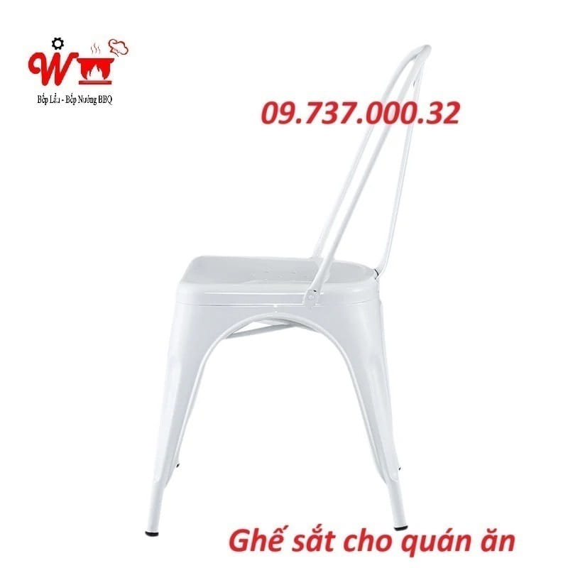 ghế ngồi sắt màu trắng xịn