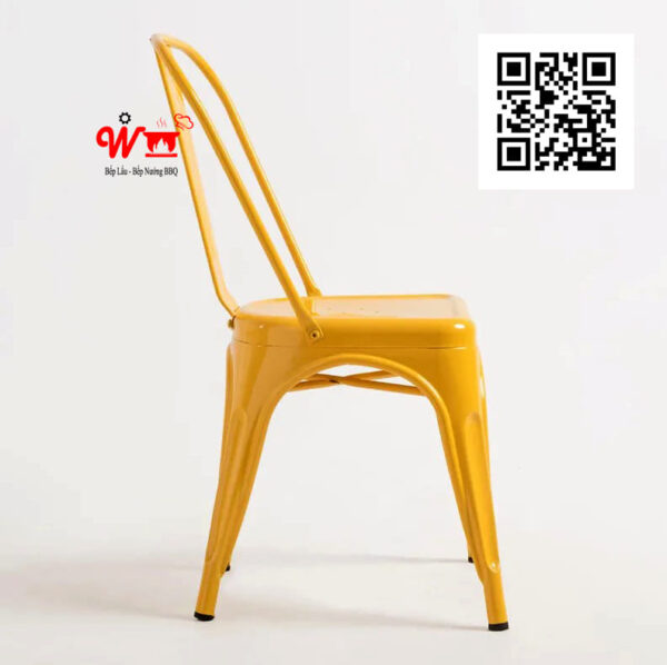 Ghế sắt có tựa lưng, sơn tĩnh điện có nhiều màu, xanh, đỏ, vàng, đen, trắng, nâu đất, ghi...đẹp, bền - Ảnh 6