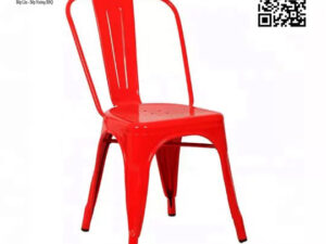 Ghế sắt có tựa lưng, sơn tĩnh điện có nhiều màu, xanh, đỏ, vàng, đen, trắng, nâu đất, ghi...đẹp, bền