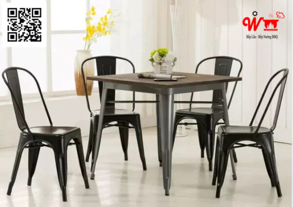 Ghế sắt có tựa lưng, sơn tĩnh điện có nhiều màu, xanh, đỏ, vàng, đen, trắng, nâu đất, ghi...đẹp, bền - Ảnh 8