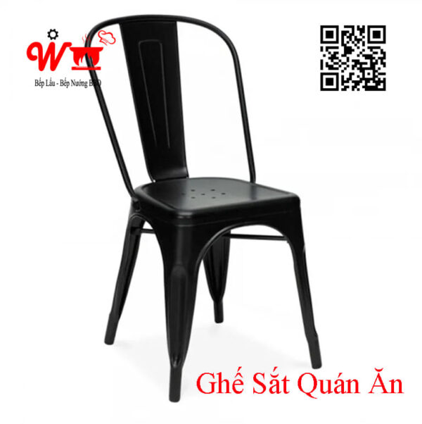 Ghế sắt có tựa lưng, sơn tĩnh điện có nhiều màu, xanh, đỏ, vàng, đen, trắng, nâu đất, ghi...đẹp, bền - Ảnh 14