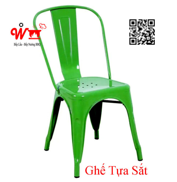 Ghế sắt có tựa lưng, sơn tĩnh điện có nhiều màu, xanh, đỏ, vàng, đen, trắng, nâu đất, ghi...đẹp, bền - Ảnh 17