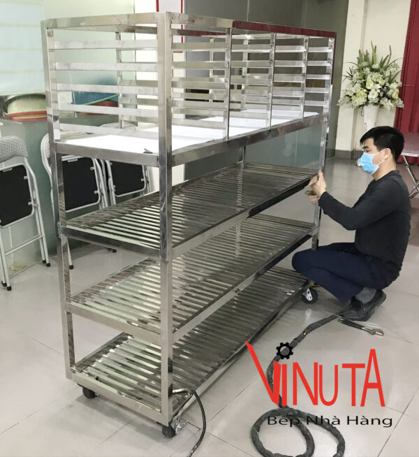 Giá phẳng inox 4 tầng nhà hàng, quán ăn, khách sạn, khu công nghiệp - Ảnh 14