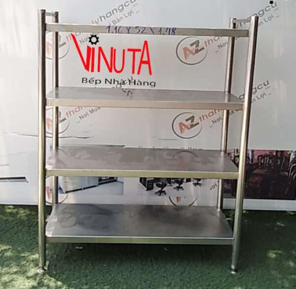 Giá phẳng inox 4 tầng nhà hàng, quán ăn, khách sạn, khu công nghiệp - Ảnh 5