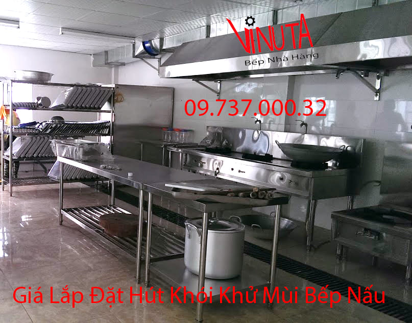 giá lắp đặt hút khói hút mùi bếp nấu