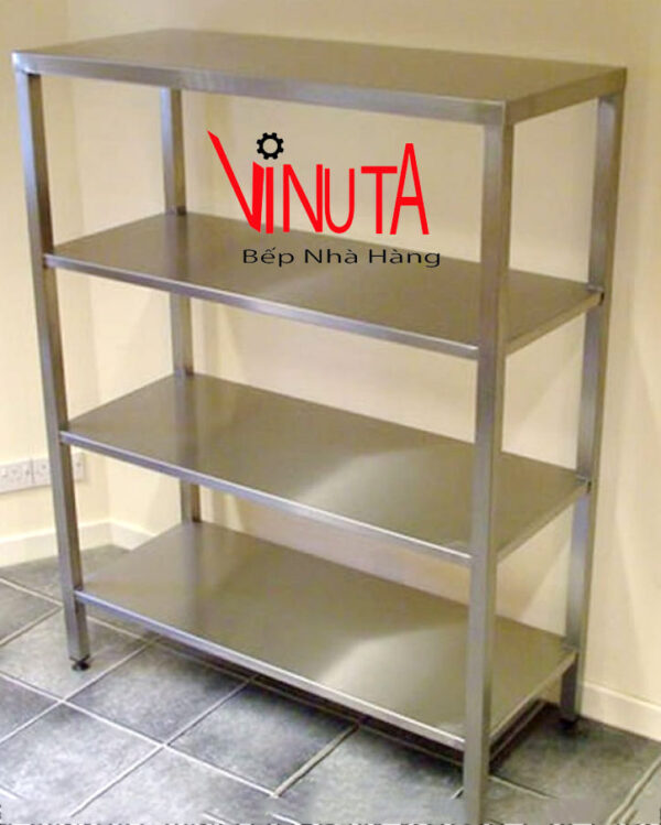 Giá phẳng inox 4 tầng nhà hàng, quán ăn, khách sạn, khu công nghiệp - Ảnh 7