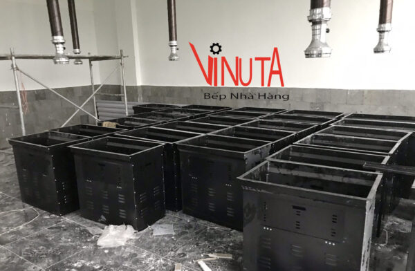 thi công hệ thống Hút Khói Bếp Nướng Than Hoa âm bàn Hút Khói Dương Tại Nam Định - Ảnh 2