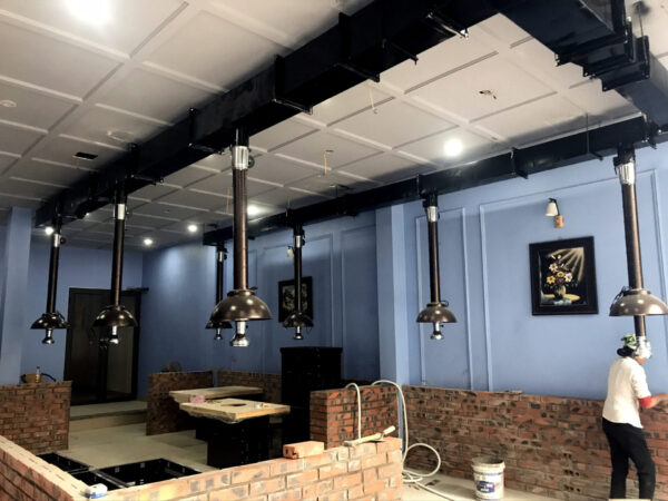 Hệ Thống Bếp Nướng than hoa Hút Dương Nhà Hàng Nướng TP Thanh Hóa