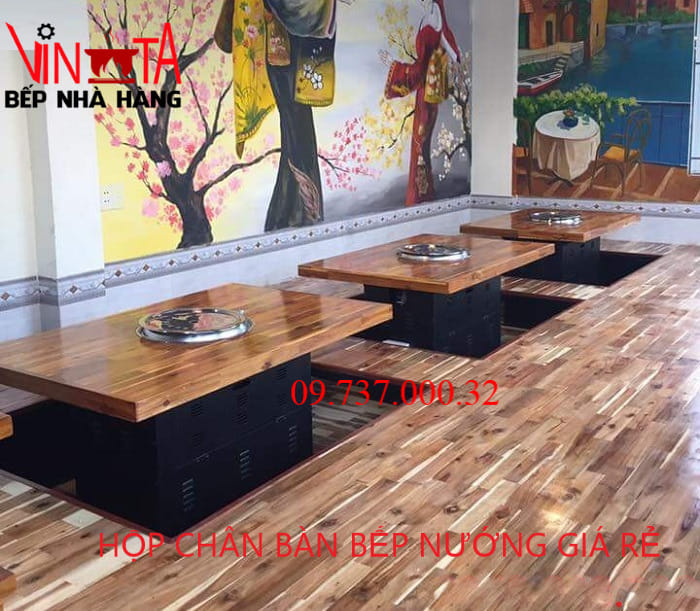 hộp chân bàn bếp nướng giá rẻ