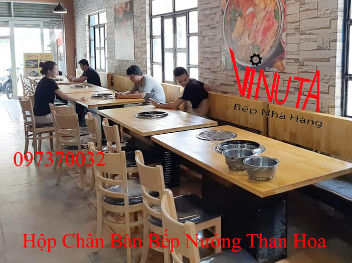 hộp chân bàn bếp nướng than hoa