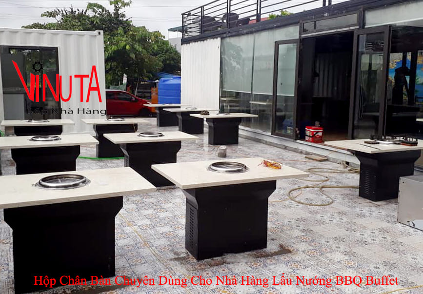 hộp chân bàn chuyên dùng cho nhà hàng lẩu nướng bbq buffet