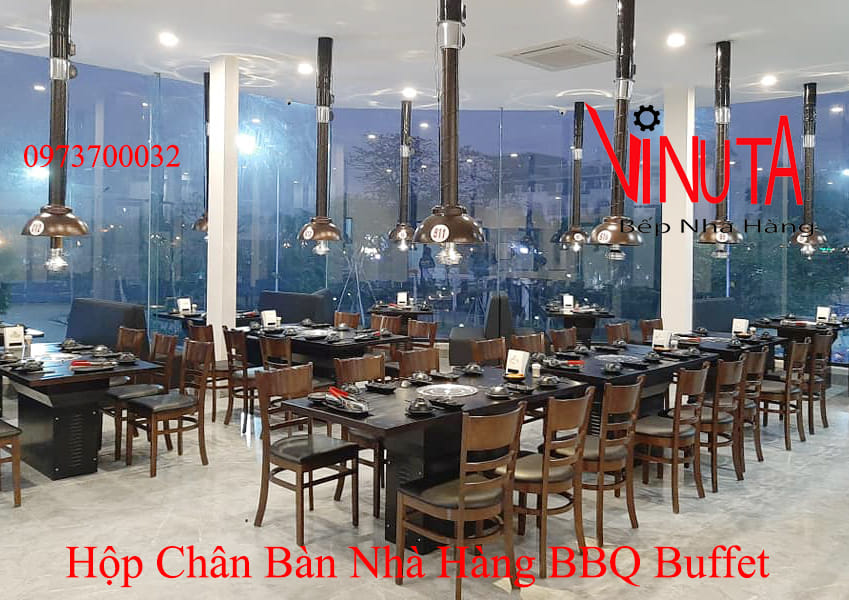 hộp chân bàn nhà hàng lẩu nướng bbq buffet