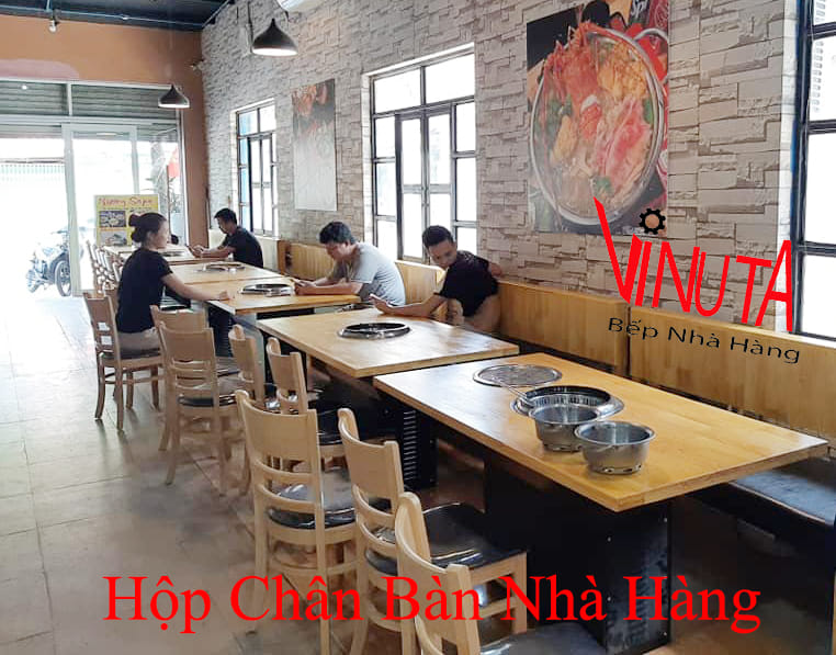 hộp chân bàn nhà hàng ở bến tre