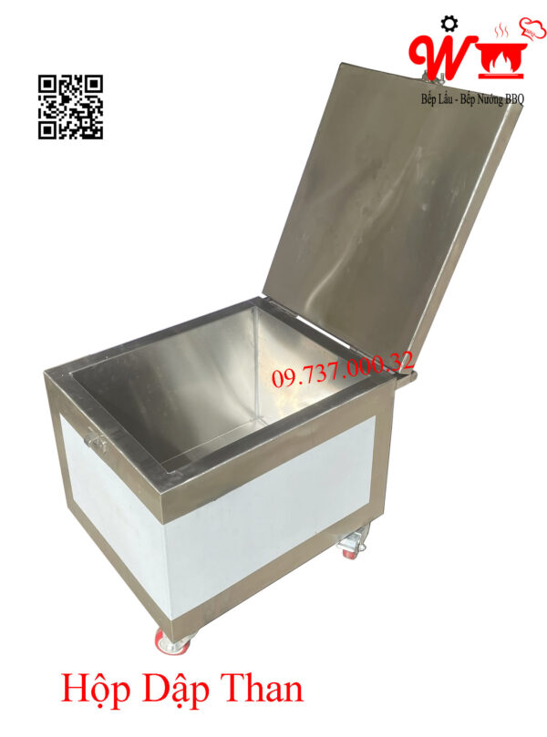 Thùng dập than, tủ, hộp dập tắt than cháy bếp nướng BBQ - Ảnh 3