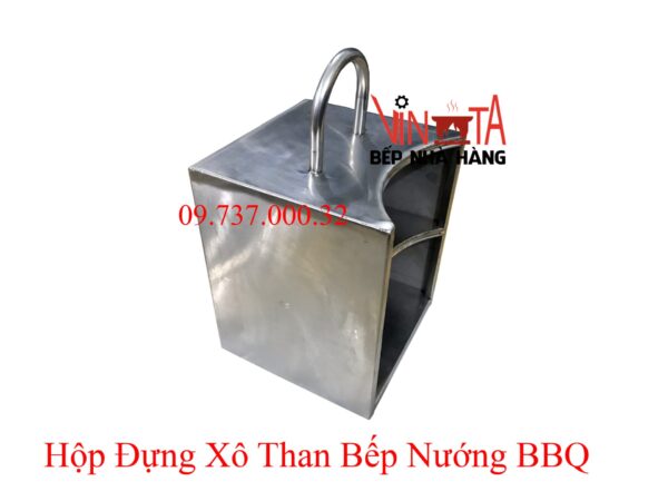 Hộp để xô than bếp nướng than hoa bbq hàn quốc, giỏ đựng bát than - Ảnh 9