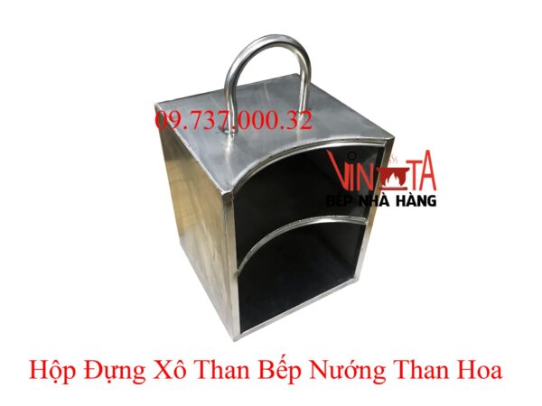 Hộp để xô than bếp nướng than hoa bbq hàn quốc, giỏ đựng bát than - Ảnh 8
