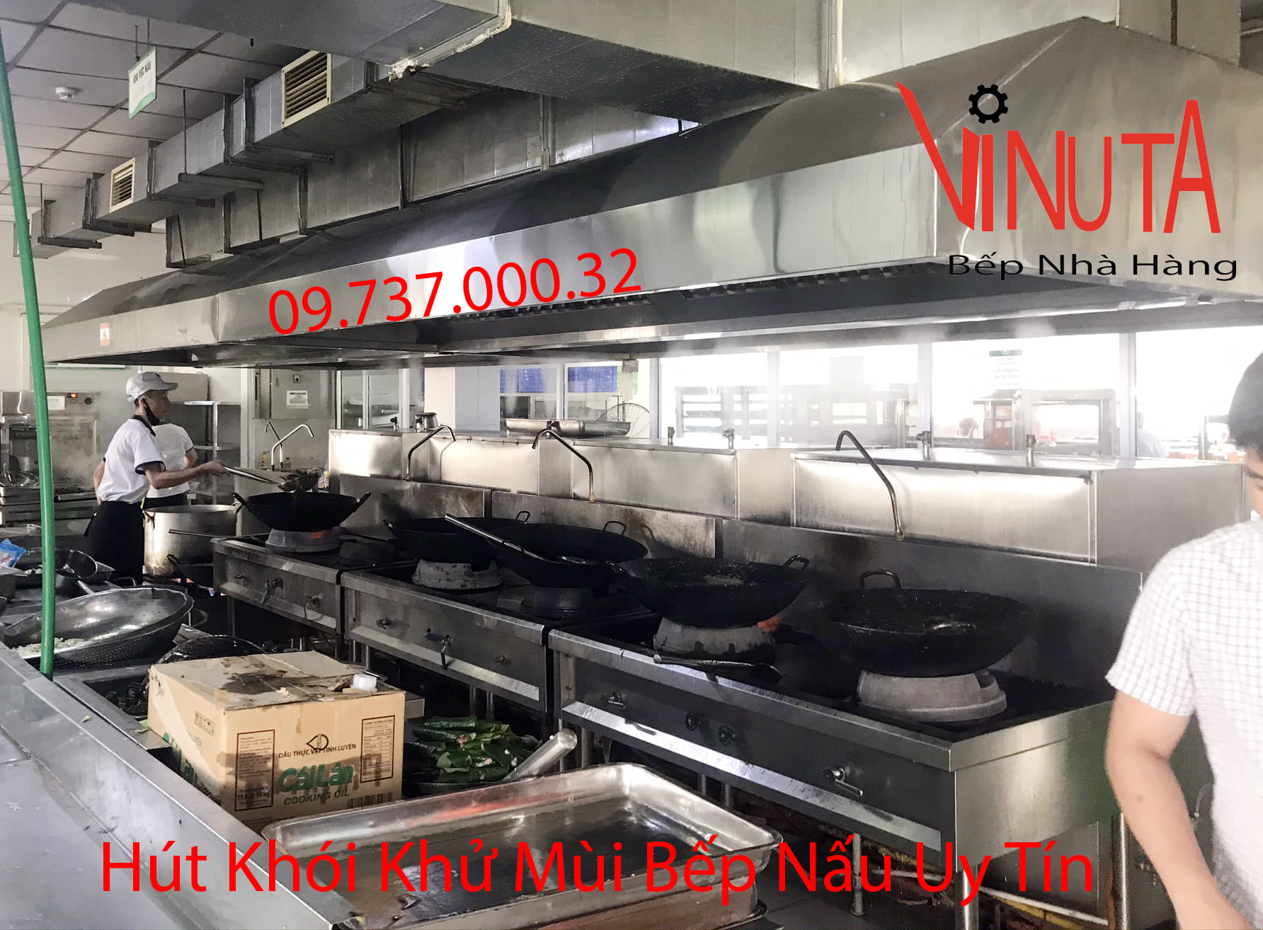 hút khói khử mùi bếp nấu uy tín