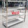 Giá phẳng inox 4 tầng nhà hàng, quán ăn, khách sạn, khu công nghiệp