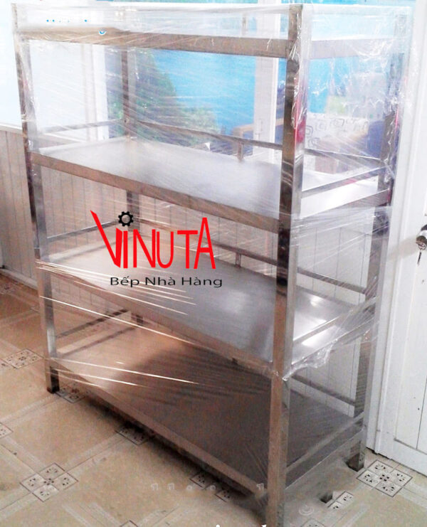Giá phẳng inox 4 tầng nhà hàng, quán ăn, khách sạn, khu công nghiệp - Ảnh 10