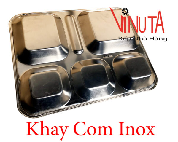 khay cơm inox 304 | khay cơm văn phòng 5 ngăn| Khay đựng cơm 5 ngăn - Ảnh 3