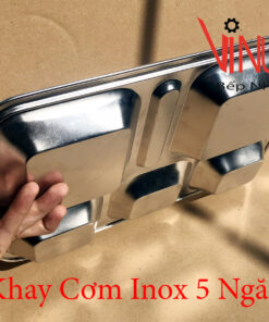 Alternative view of khay cơm inox 201 | khay đựng thức ăn | Khay cơm văn phòng, học sinh