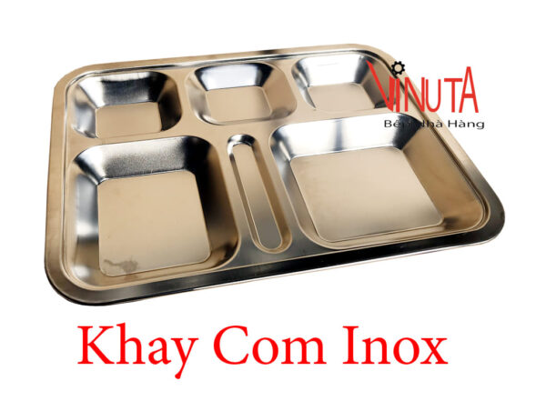 khay cơm inox 201 | khay đựng thức ăn | Khay cơm văn phòng, học sinh - Ảnh 6