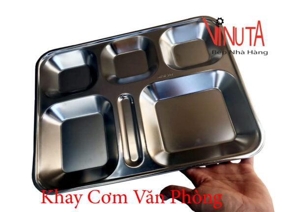 khay cơm inox 304 | khay cơm văn phòng 5 ngăn| Khay đựng cơm 5 ngăn - Ảnh 7