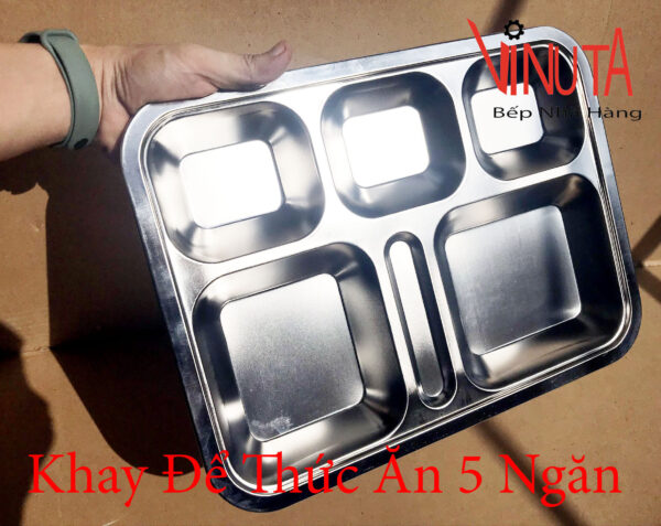 khay cơm inox 201 | khay đựng thức ăn | Khay cơm văn phòng, học sinh - Ảnh 8