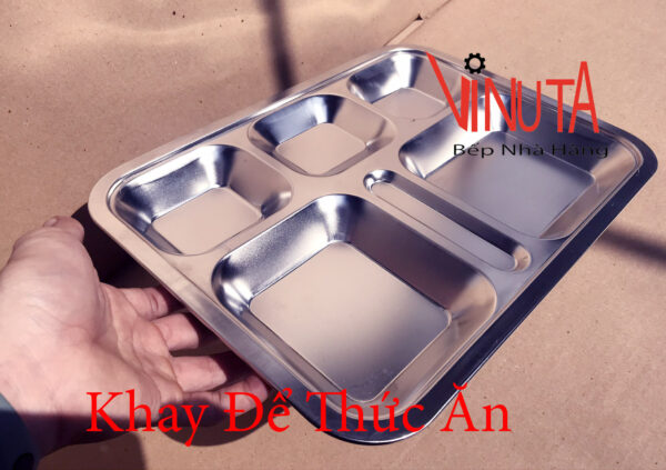 khay cơm inox 201 | khay đựng thức ăn | Khay cơm văn phòng, học sinh - Ảnh 7