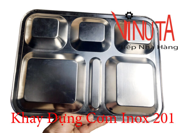 khay cơm inox 201 | khay đựng thức ăn | Khay cơm văn phòng, học sinh - Ảnh 11