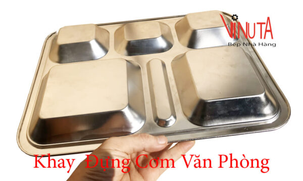 khay cơm inox 201 | khay đựng thức ăn | Khay cơm văn phòng, học sinh - Ảnh 12