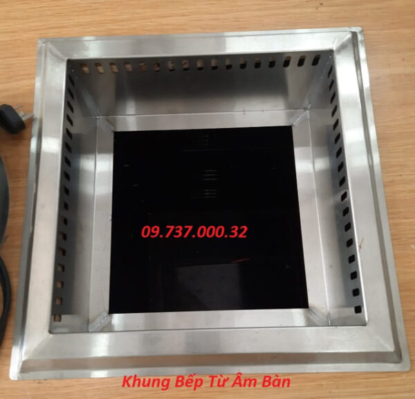 Bếp từ lẩu vuông nhà hàng, bếp từ âm bàn 2000w, nồi lẩu vuông 4 ngăn - Ảnh 7