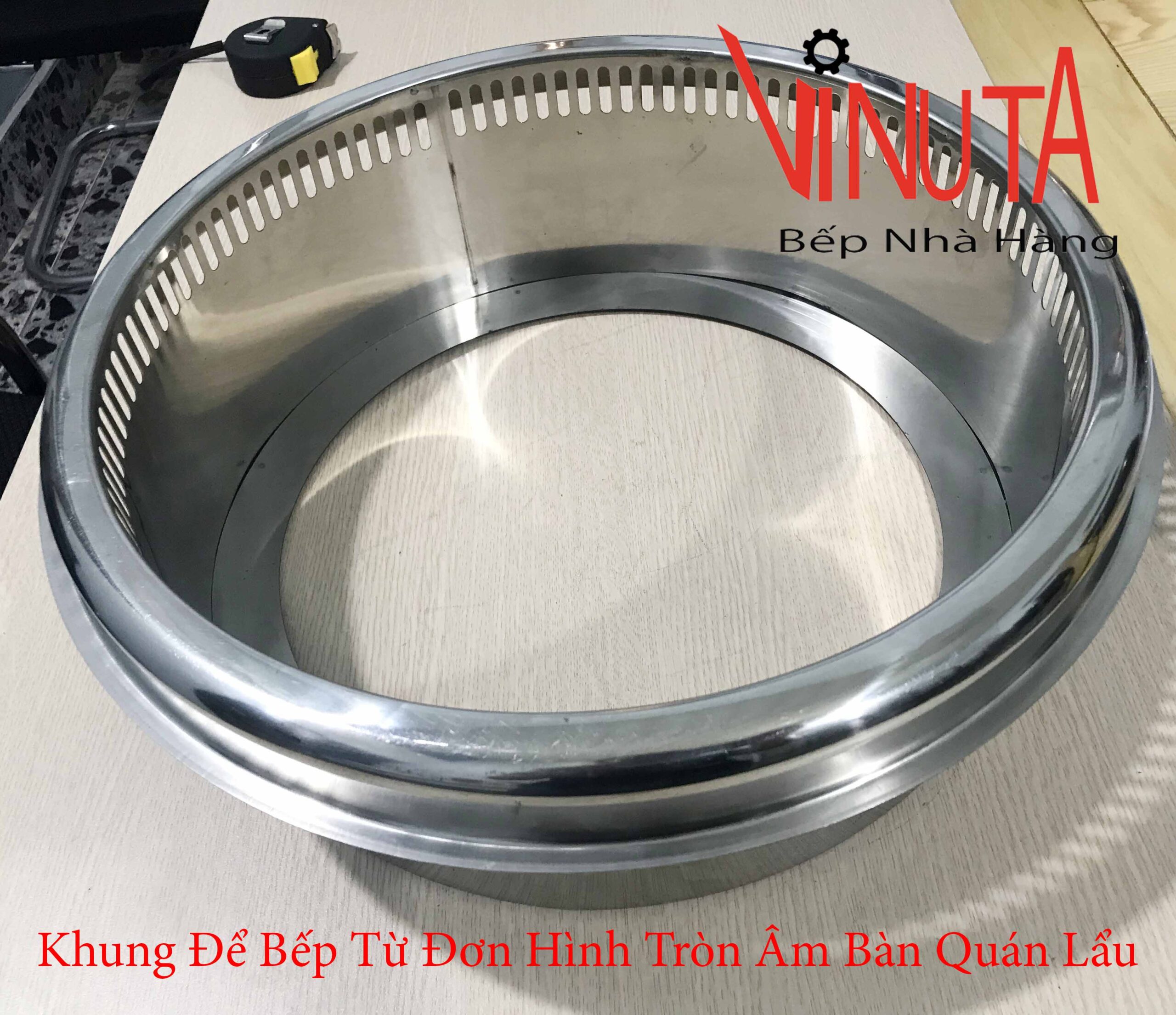 khung để bếp từ đơn hình tròn âm bàn quán lẩu