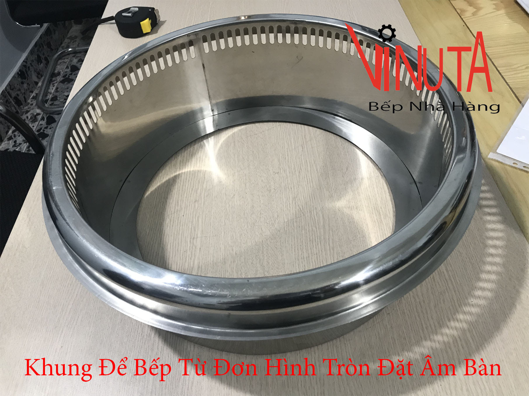 khung để bếp từ đơn hình tròn đặt âm bàn