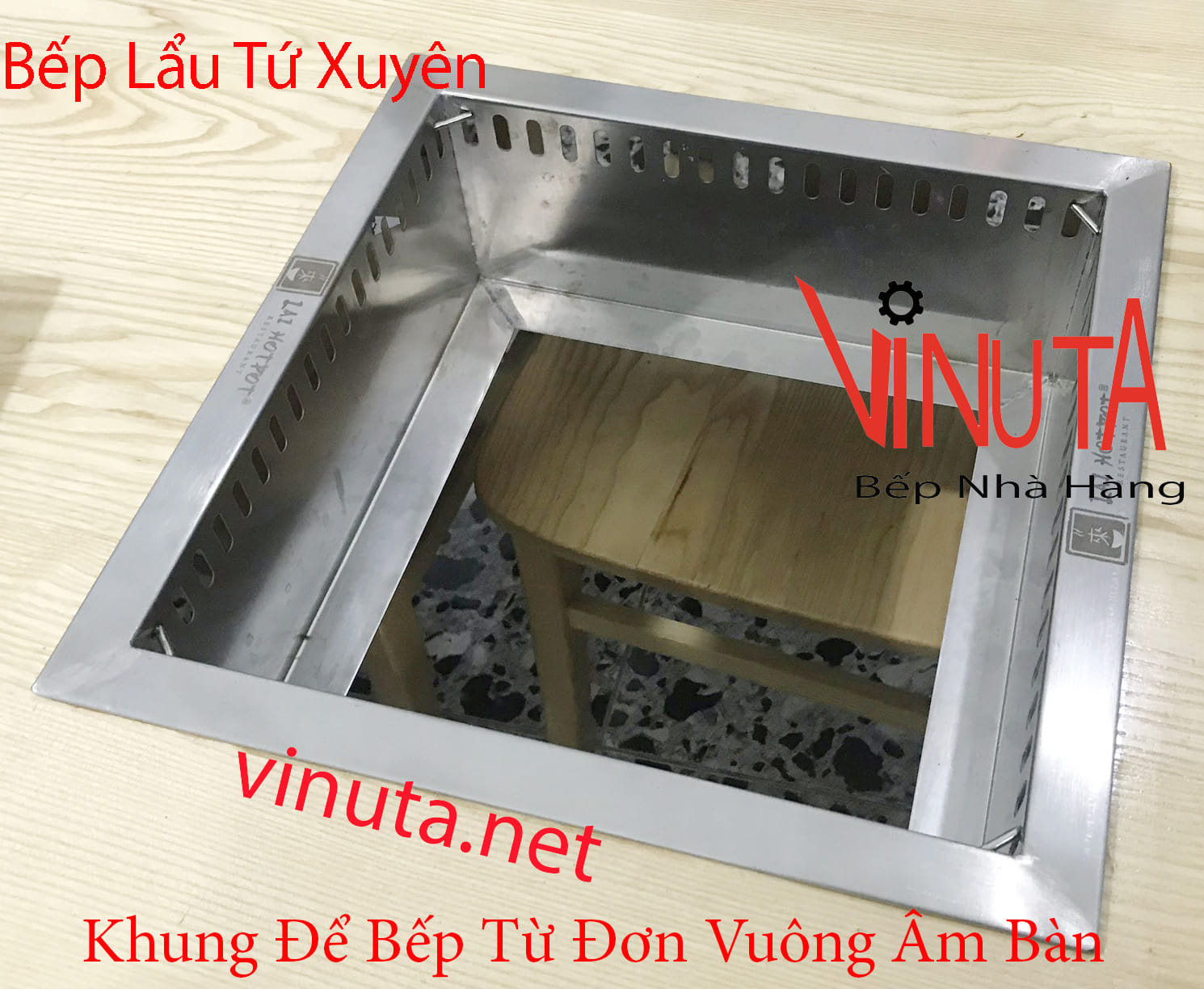 khung để bếp từ đơn hình vuông âm bàn