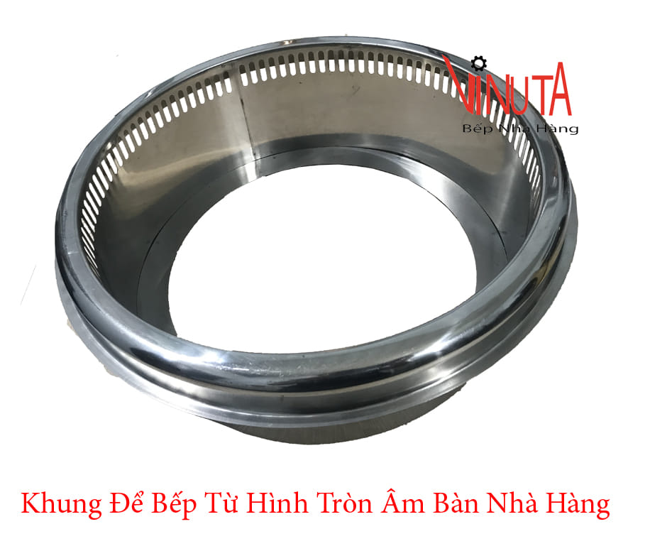 khung để bếp từ hình tròn âm bàn nhà hàng