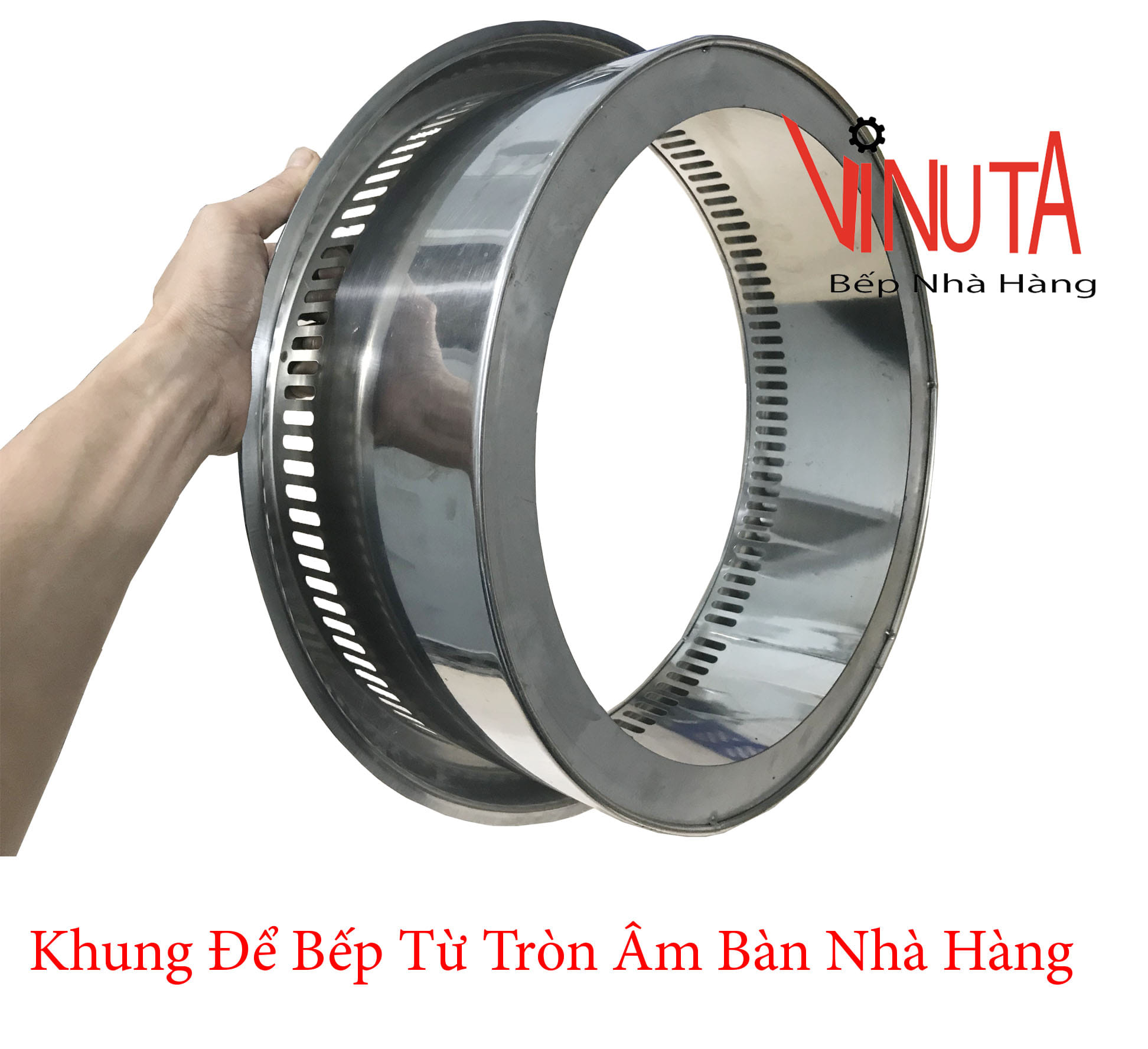 khung để bếp từ tròn âm bàn nhà hàng