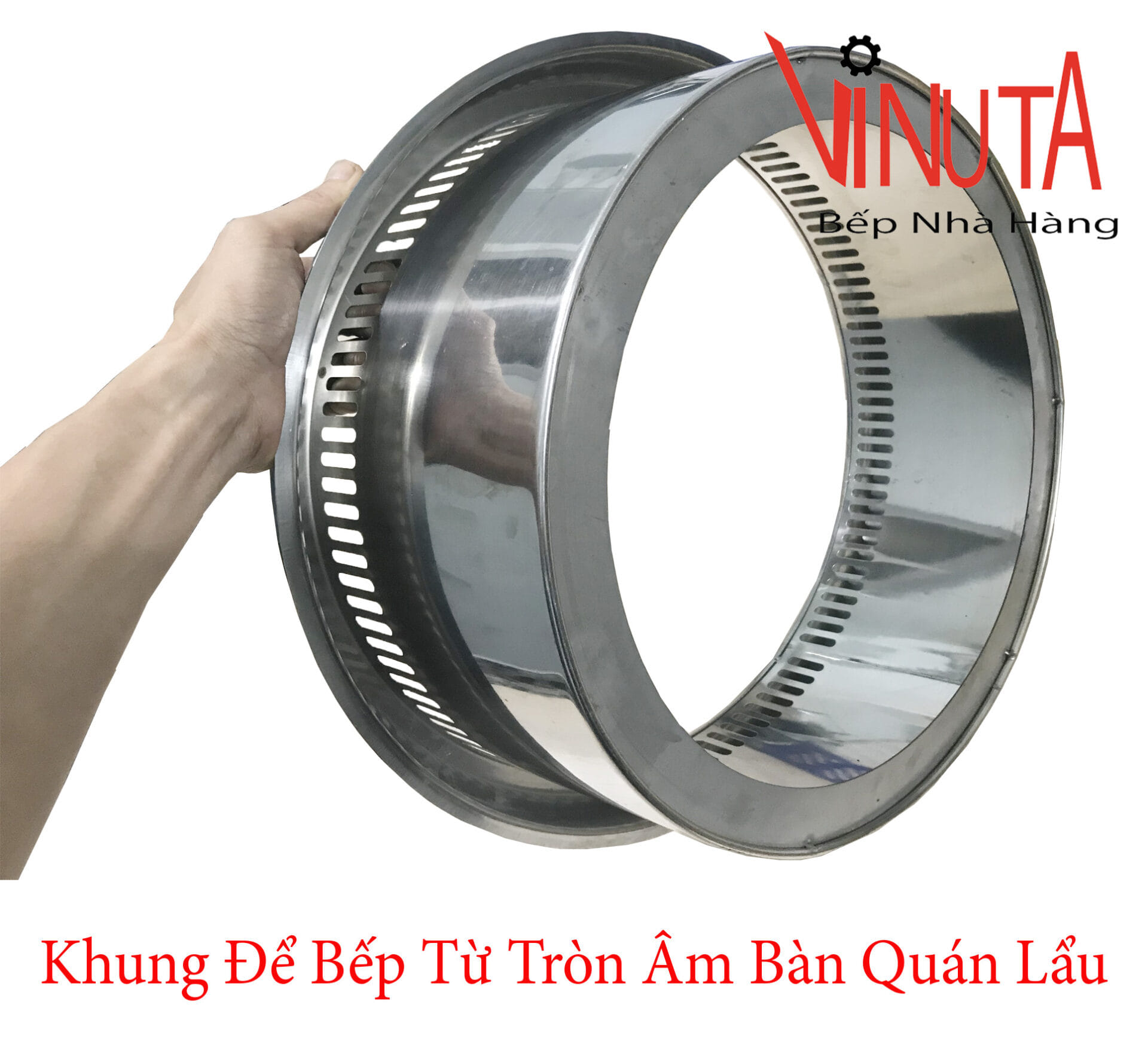 khung để bếp từ tròn âm bàn quán lẩu
