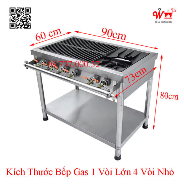 Bếp Gas 1 họng lớn 4 họng nhỏ, Bếp khè, Khò Hàn Công Nghiệp - Ảnh 9